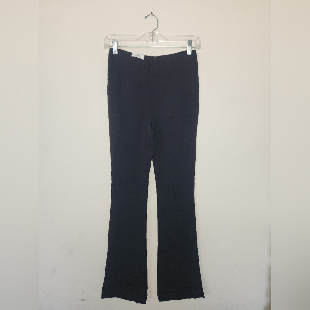 Nwot co collection womens black viscose blend bootcut Dress pants‎ size XS